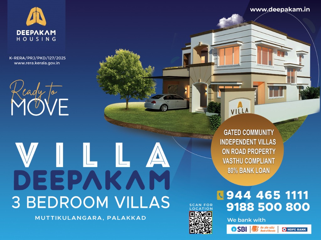 Villa Deepakam - Muttikulangara Palakkad ready to move poster