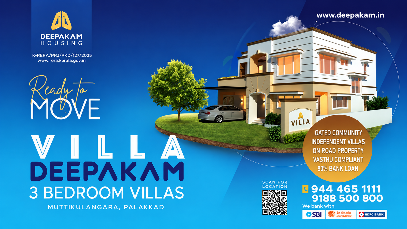 Villa Deepakam - Muttikulangara Palakkad ready to move in independent villas