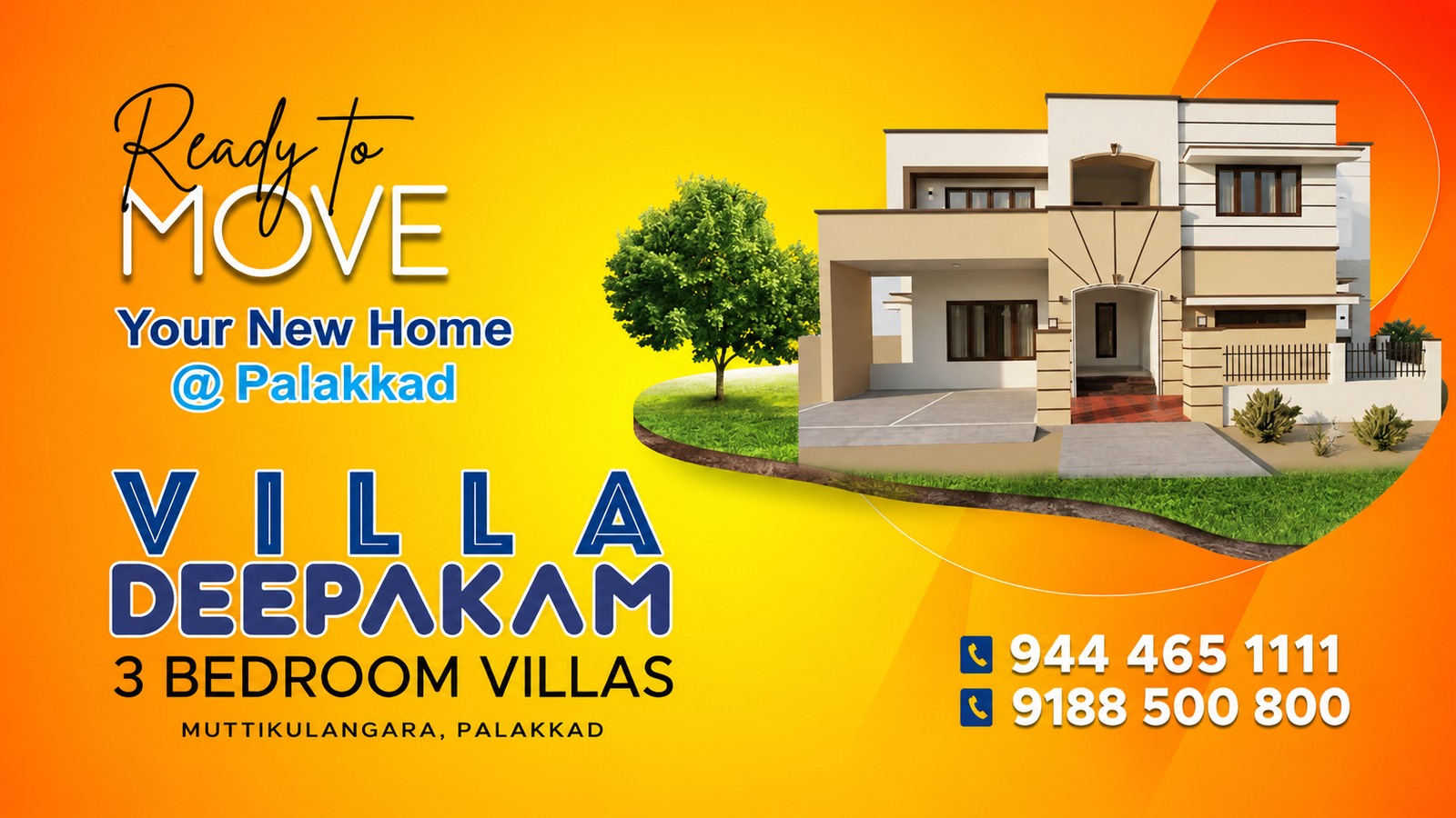 Villa Deepakam - Muttikulangara Palakkad ready to move in independent villas